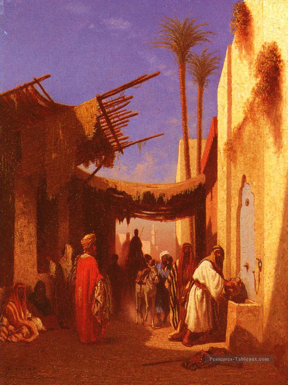 Rue à Damas Partie 1 Arabe Orientaliste Charles Théodore Frère Peintures à l'huile